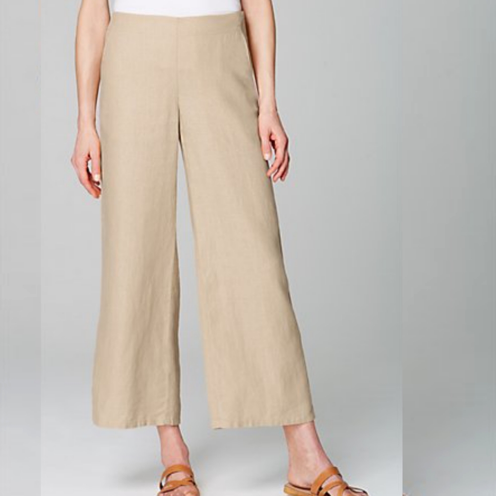 J.Jill Linen Wide Leg Pants with Pockets